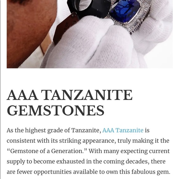 UNIQUE & FABULOUS!! 10k Gold AAA Tanzanite Ring - Picture 9 of 16